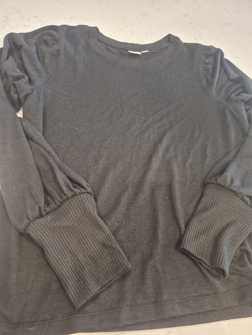 GAP Black Long-Sleeve Crew Sweater